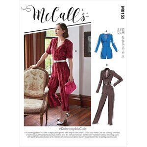 McCalls Sewing Pattern M8153 Misses Romper &‎ Jumpsuits Size 6-14